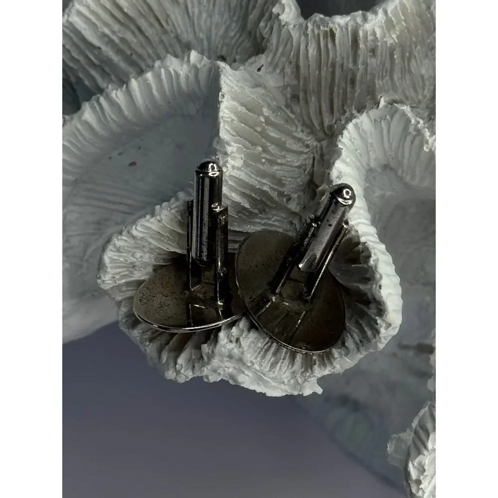 Vintage 925 Sterling Silver Cufflinks Oval Shape